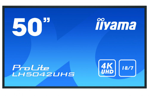 iiyama LH5042UHS-B3 pantalla de señalización Pizarra de caballete digital 49.5" 4K Ultra HD