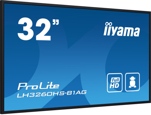 iiyama PROLITE 31.5" LED Wifi 500 cd / m² Full HD Negro Procesador incorporado Android 11 24/7
