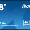 iiyama PROLITE  98" LED Wifi 500 cd / m² 4K Ultra HD Negro Procesador incorporado Android 11 24/7