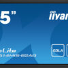 Pizarra interactiva 65" iiyama PROLITE TE6514MIS-B2AG LCD Wifi 435 cd / m² 4K Ultra HD Negro Pantalla táctil Procesador incorporado Android 24/7