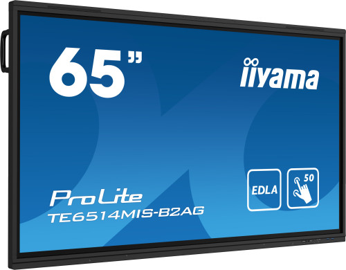 Pizarra interactiva 65" iiyama PROLITE TE6514MIS-B2AG LCD Wifi 435 cd / m² 4K Ultra HD Negro Pantalla táctil Procesador incorporado Android 24/7 - Imagen 2