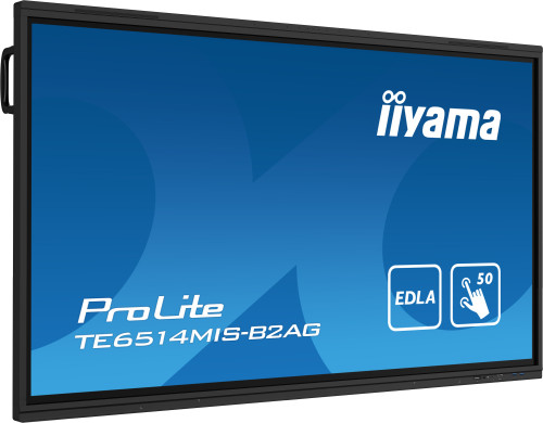 Pizarra interactiva 65" iiyama PROLITE TE6514MIS-B2AG LCD Wifi 435 cd / m² 4K Ultra HD Negro Pantalla táctil Procesador incorporado Android 24/7 - Imagen 3