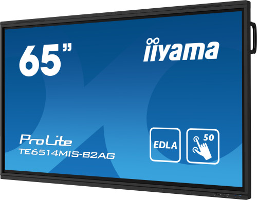 Pizarra interactiva 65" iiyama PROLITE TE6514MIS-B2AG LCD Wifi 435 cd / m² 4K Ultra HD Negro Pantalla táctil Procesador incorporado Android 24/7 - Imagen 4