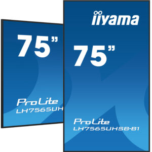iiyama ProLite LH7565UHSB-B1 – Pantalla profesional 75” 4K UHD 800 cd/m² Digital Signage 24/7 con Android 11, iiSignage² y Signal FailOver