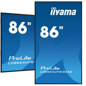 iiyama ProLite LH8664UHS-B2AG – Pantalla profesional 86” 4K UHD Digital Signage con Android 11, iiSignage² y FailOver (24/7)