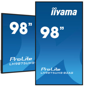 iiyama ProLite LH9875UHS-B2AG – Pantalla profesional 98” 4K UHD Digital Signage 24/7 con Android 11, iiSignage², FailOver, EShare y ranura OPS