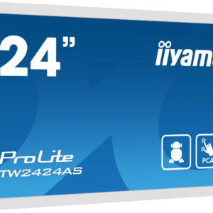 iiyama ProLite TW2424AS-W1 – Pantalla táctil Android 12 de 24” (23,8”) Full HD, IPS, 10 puntos PCAP In-cell, blanca, 24/7