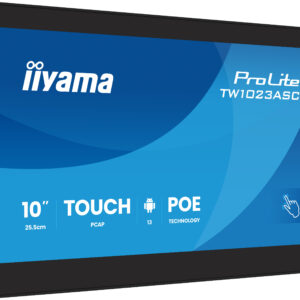 iiyama ProLite TW1023ASC-B3P — Panel PC táctil 10,1" Android 13 con PoE (iiSignage²) Negro