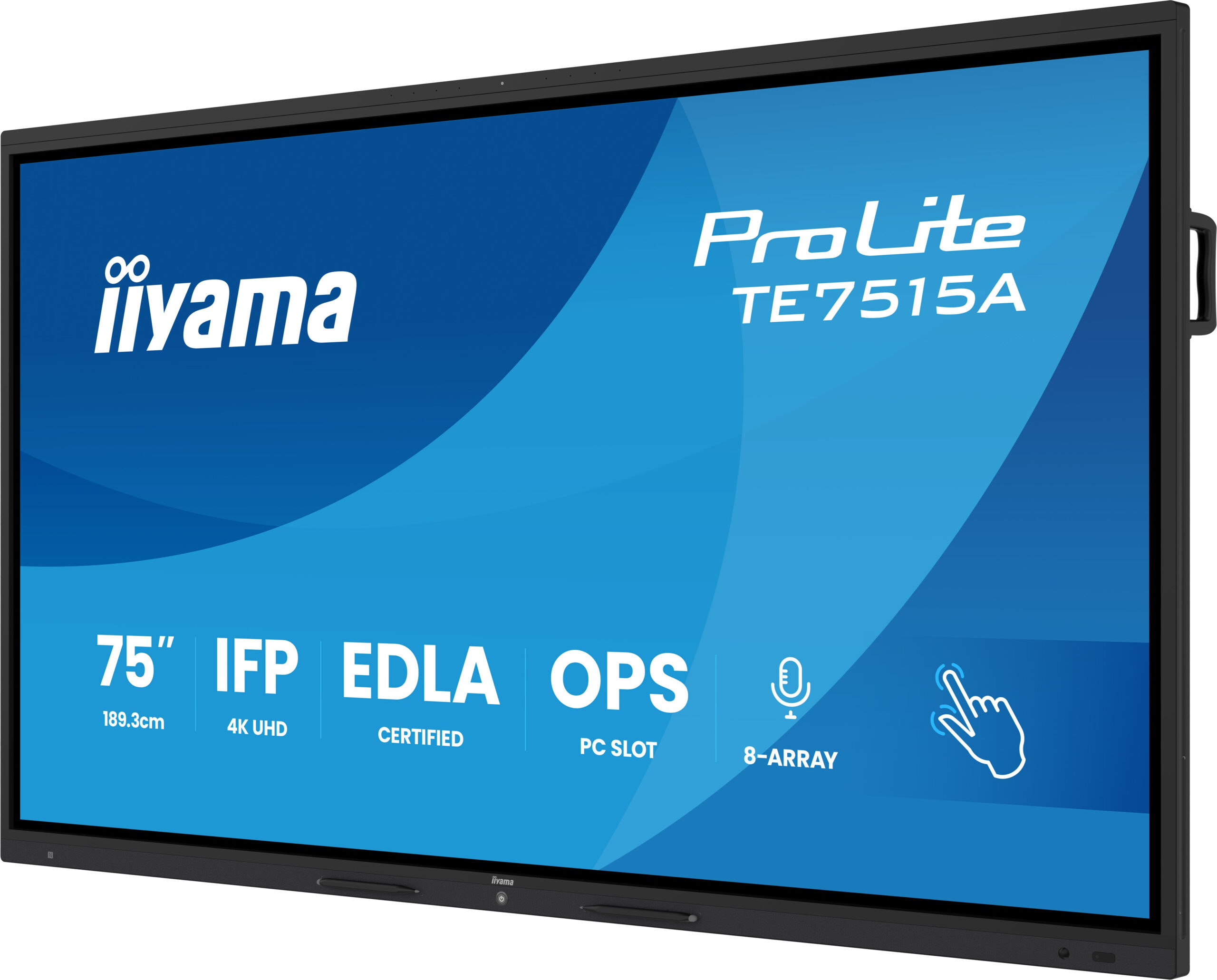 iiyama ProLite TE7515A-B1AG – Pizarra interactiva 75” 4K Google EDLA (Android 14, 40 puntos táctiles, USB-C 100W) - Imagen 3