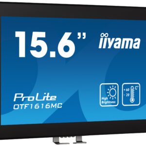 iiyama ProLite OTF1616MC-B1 – Monitor táctil exterior 15,6” Full HD PCAP alto brillo (IP65 frontal)