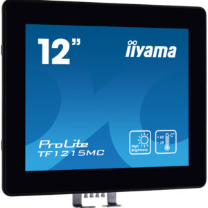 iiyama ProLite TF1215MC-B1 – Monitor táctil Open Frame 12,1” (PCAP 10 puntos, Touch Through-Glass, IP65 frontal, -20ºC a 60ºC)