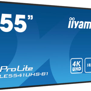iiyama ProLite LE5541UHS-B1 – Monitor profesional 55” 4K UHD IPS 350 nits, 18/7, HDMI×3, VESA 400×400, negro