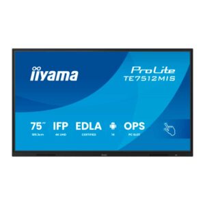 iiyama ProLite TE7512MIS-B4AG – Pizarra interactiva 75” 4K UHD Google EDLA