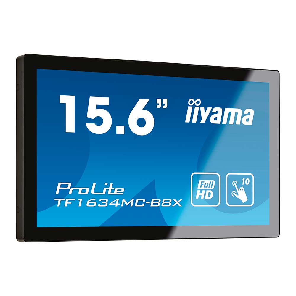 iiyama ProLite TF1634MC-B8X – Monitor táctil Open Frame 15,6” Full HD (PCAP, Touch Through-Glass, IP65 frontal)