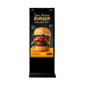 iggual Tótem Digital Interactivo Orchid 55" 4K UHD Alto Brillo-Pantalla Profesional de Señalización y Publicidad Táctil