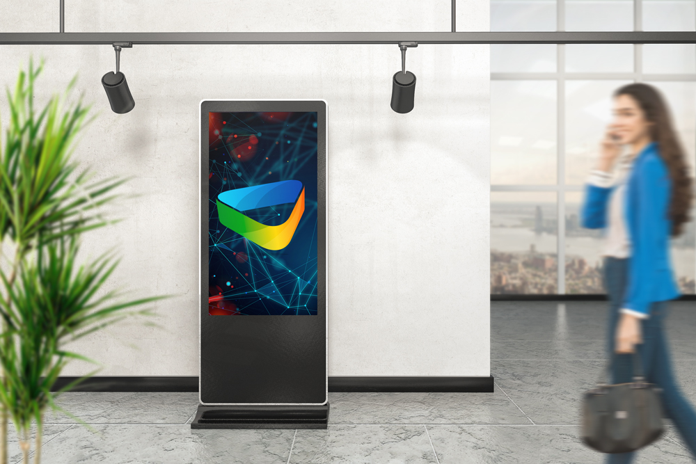 Tótem interactivo profesional para comercios, recepciones y espacios corporativos