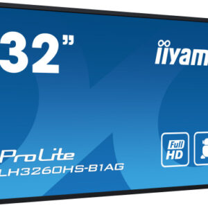 iiyama PROLITE Pizarra de caballete digital 80 cm (31.5") LED Wifi 500 cd / m² Full HD Negro Procesador incorporado Android 11 24/7