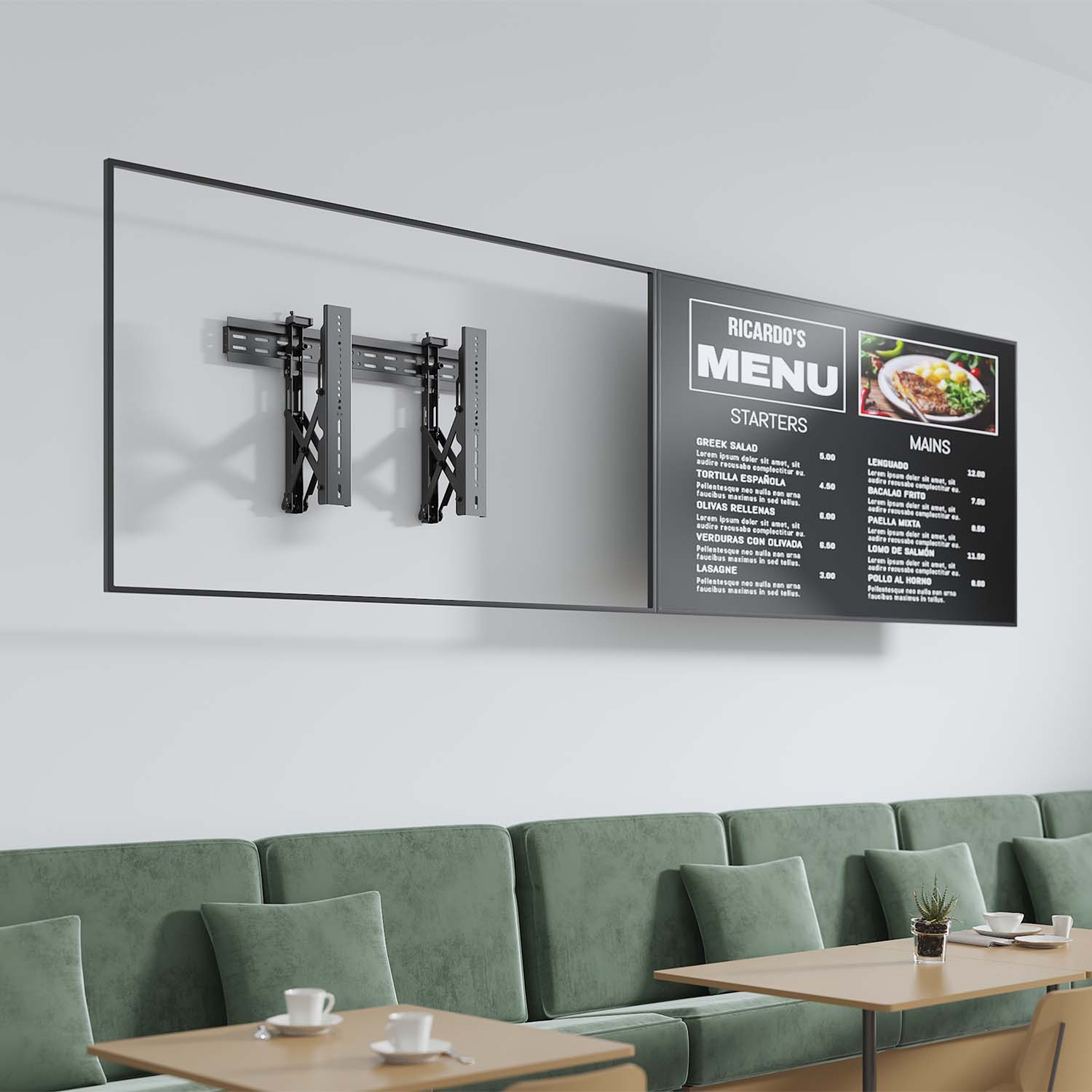 Soporte a pared para pantalla profesional compatible VESA