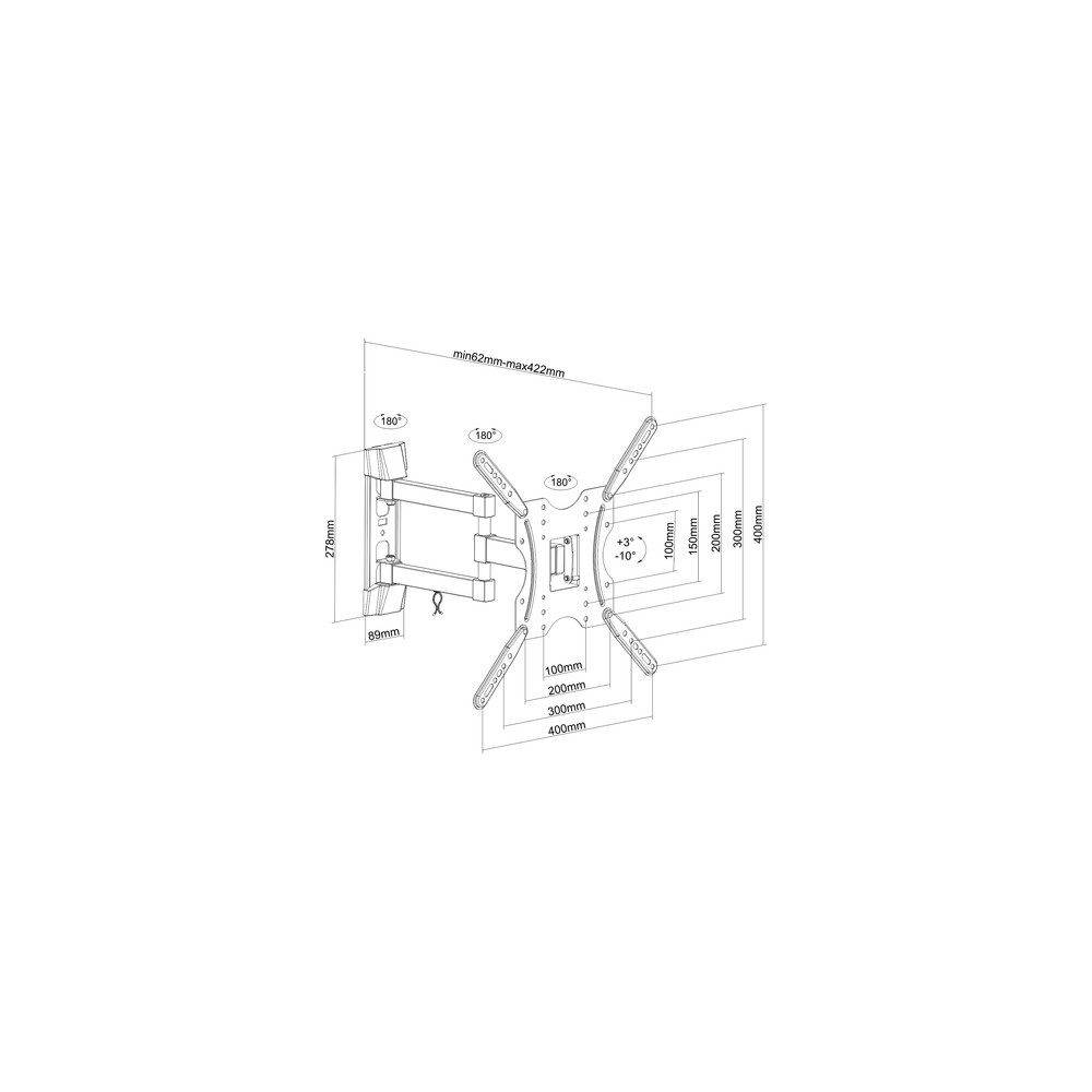 Soporte Pared Aisens WT55TSE-059 Inclinable para Pantallas 32-55" hasta 30 kg - Imagen 6