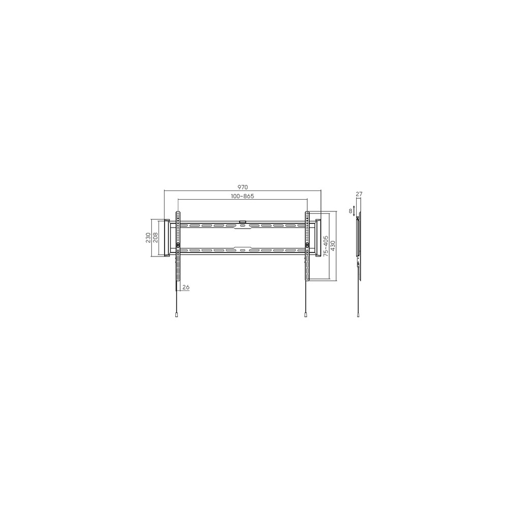 Soporte Pared Aisens WT90F-235 Fijo para Pantallas 43-90" hasta 75 kg - Imagen 8