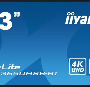 MONITOR IIYAMA 43" , UHD IPS PANEL, HAZE 1%, 800CD/M, HORIZ Y VERT, SIGNAL FAILOVER, MM 2X 10W,  HDMI 2X, DP, USB 2.0 X2, WIFI, LAN, MEDIA PLAY USB PORT, CONTROL LAN / RS232C, IISIGNAGE2 (CMS/DMS), E-SHARE, ANDROID 11 OS,  24/7 OPERATION, VESA  (400X