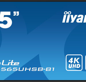 MONITOR IIYAMA 55" , UHD IPS PANEL, HAZE 1%, 800CD/M, HORIZ Y VERT, SIGNAL FAILOVER, MM 2X 10W,  HDMI 2X, DP, USB 2.0 X2, WIFI, LAN, MEDIA PLAY USB PORT, CONTROL LAN / RS232C, IISIGNAGE2 (CMS/DMS), E-SHARE, ANDROID 11 OS,  24/7 OPERATION, VESA  (400X