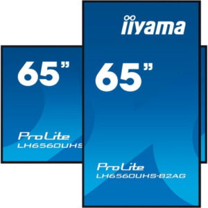 MONITOR IIYAMA 65" 3840X2160, UHD, 500CD/M2, LANDSCAPE PORTRAIT, MM 2X 10W, 3X HDMI, USB 2.0 X2, WIFI, LAN, MEDIA PLAY USB, CONTROL LAN / RS232C, IISIGNAGE2 (CMS/DMS),E-SHARE,ANDROID 11 OS, 24/7,VESA MOUNT 400X400 (SOPORTE PARED INCLUIDO) (LH6560UHS-