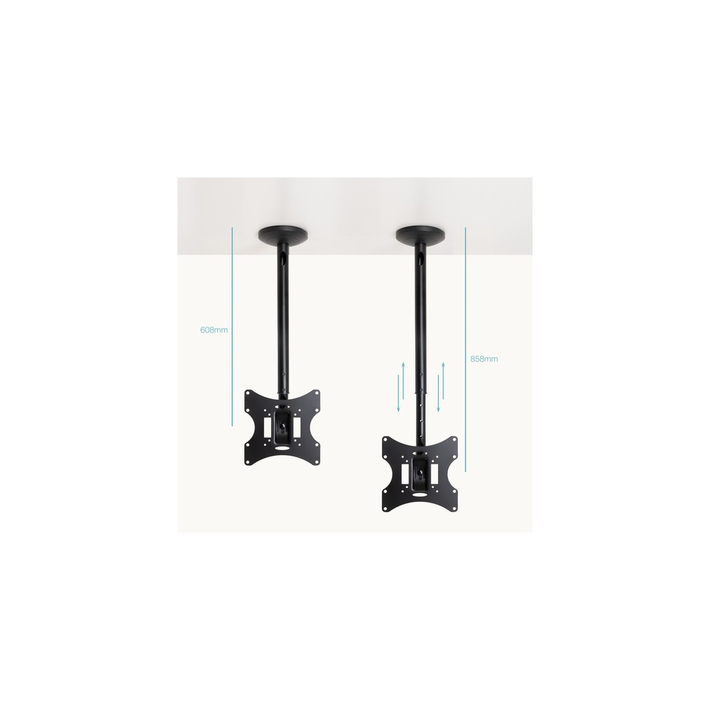 Soporte Techo TooQ LPCE2301TSLI-B Inclinable, orientable para Pantallas 23-42" hasta 30 kg - Imagen 5