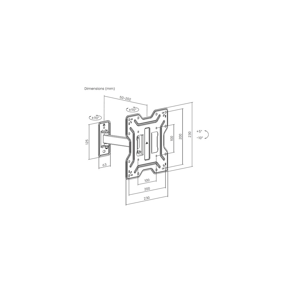 Soporte Pared Aisens WT43TSE-411 Inclinable, orientable para Pantallas 23-43" hasta 30 kg - Imagen 8