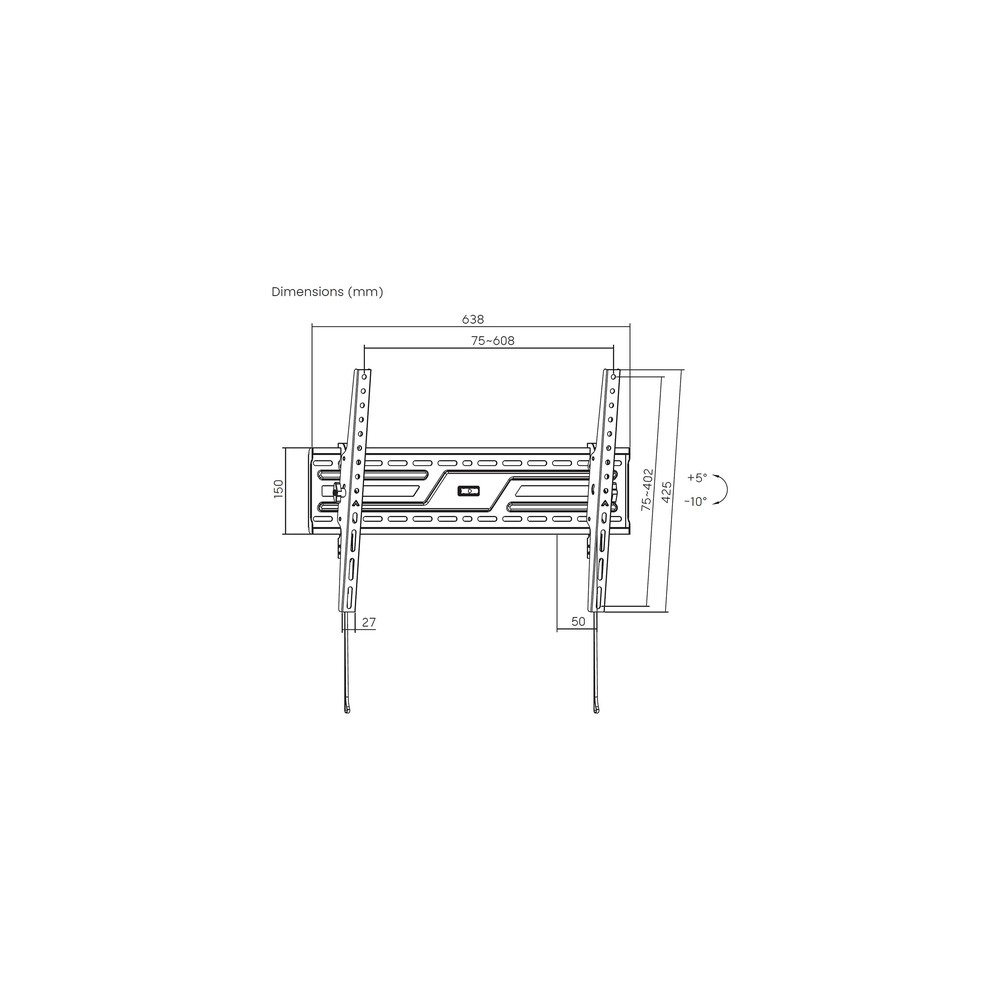 Soporte Pared Aisens WT86T-315 Inclinable para Pantallas 37-86" hasta 75 kg - Imagen 8