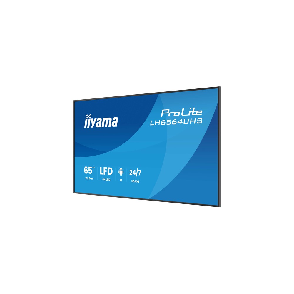 iiyama ProLite LH6564UHS-B1AG 65" 4K UHD VA 500 nits Android 14 24/7 - Imagen 7