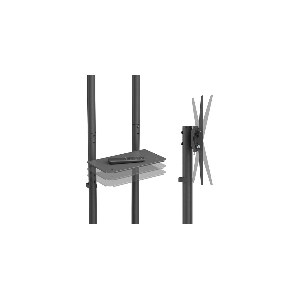 Soporte Suelo Aisens FT70TE-333 Inclinable, con ruedas para Pantallas 37-70" hasta 45 kg - Imagen 5