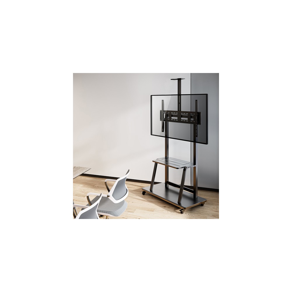 Soporte Suelo Aisens FT100E-135 Con ruedas para Pantallas 37-100" hasta 150 kg - Imagen 8