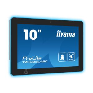 iiyama TW1025LASC-B1PNR pantalla para sala de reuniones 25,6 cm (10.1") 1280 x 800 Pixeles LED Wi-Fi 4 (802.11n), 802.11g, 802.11b Negro Plástico Bluetooth