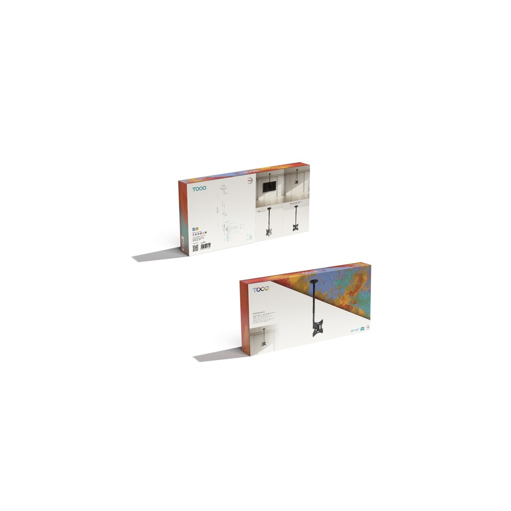 Soporte Techo TooQ LPCE2301TSLI-B Inclinable, orientable para Pantallas 23-42" hasta 30 kg - Imagen 9
