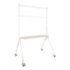 TooQ iLOVE Soporte de Suelo con Ruedas para Pantalla 49"-80", Blanco y Haya