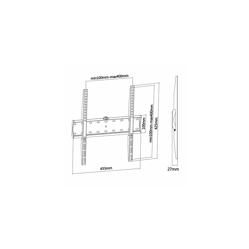 Soporte Pared Aisens WT55F-013 Fijo para Pantallas 32-55" hasta 40 kg - Imagen 5
