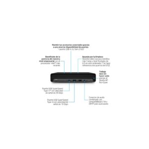 HP Elite Mini 800 G9 Intel® Core™ i5 i5-14500 16 GB DDR5-SDRAM 512 GB SSD Windows 11 Pro Mini PC Negro - Imagen 4