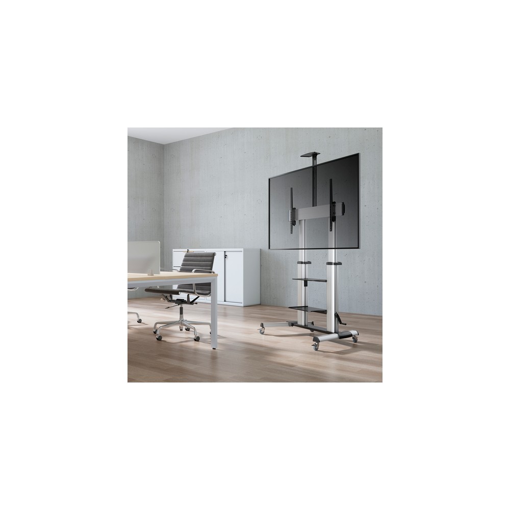 Soporte Suelo Aisens FT100TE-125 Inclinable, con ruedas para Pantallas 60-100" hasta 100 kg - Imagen 6