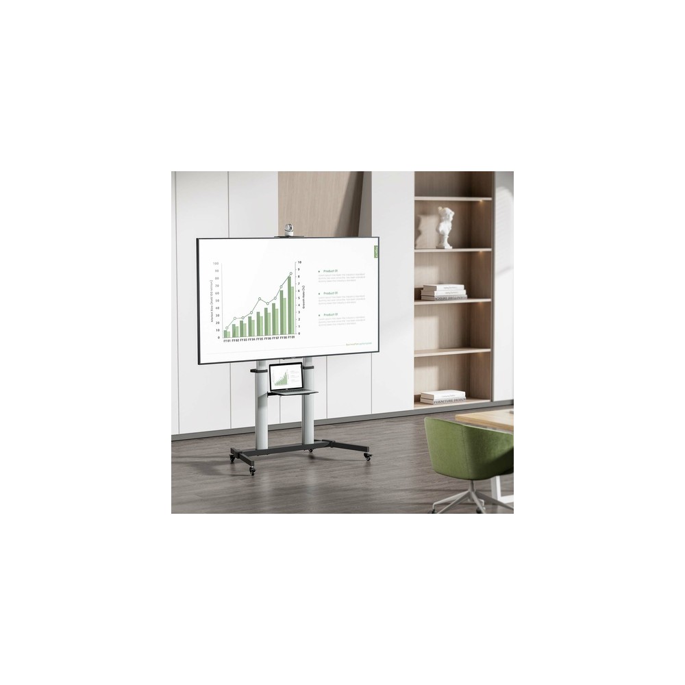 Soporte Suelo Aisens FT100TE-259 Con ruedas para Pantallas 60-100" hasta 100 kg - Imagen 5