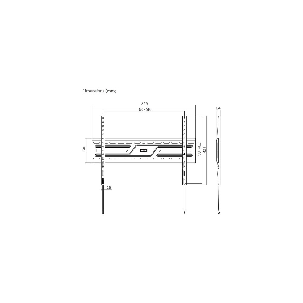 Soporte Pared Aisens WT86F-313 Fijo para Pantallas 37-86" hasta 75 kg - Imagen 8