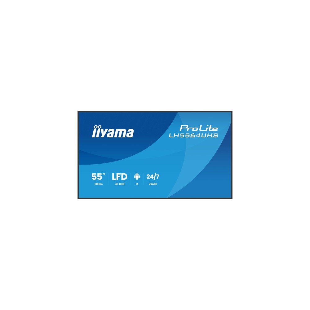 iiyama ProLite LH5564UHS 55" 4K UHD 500 nits Android 14 24/7 - Imagen 3