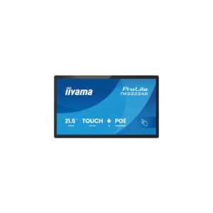 iiyama TW2223AS-B3P en vista lateral con perfil de 32 mm