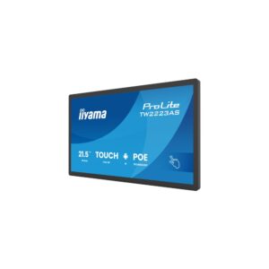 Conexiones del iiyama TW2223AS-B3P: RJ45 con PoE, USB-C, USB y lector SD