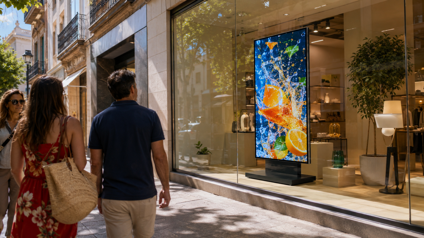 Pantalla LED para escaparate: qué necesitas en realidad