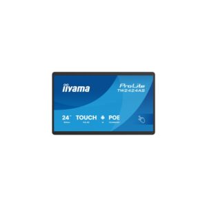 Panel PC táctil iiyama TW2424AS-B3P visto de frente con pantalla IPS Full HD