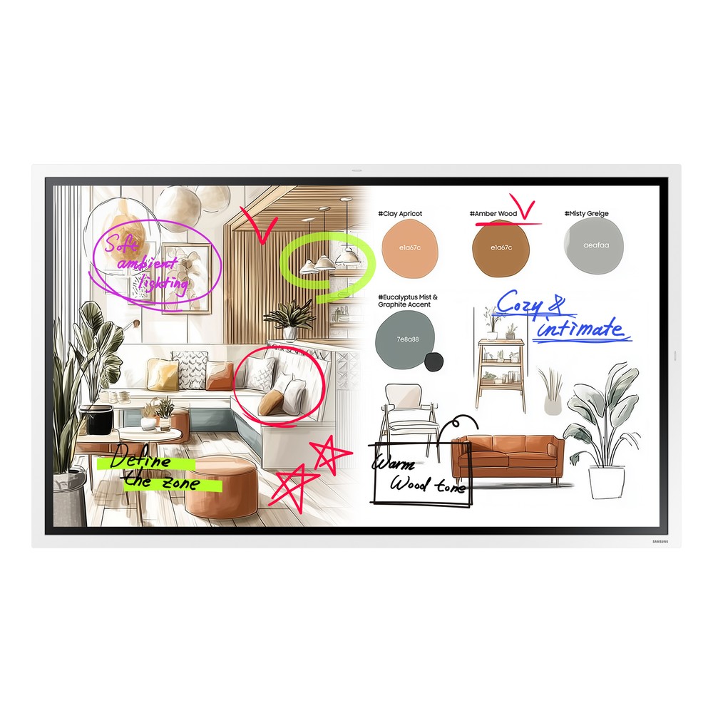 Samsung Flip WM55FX pizarra digital interactiva de 55 pulgadas 4K UHD – vista frontal