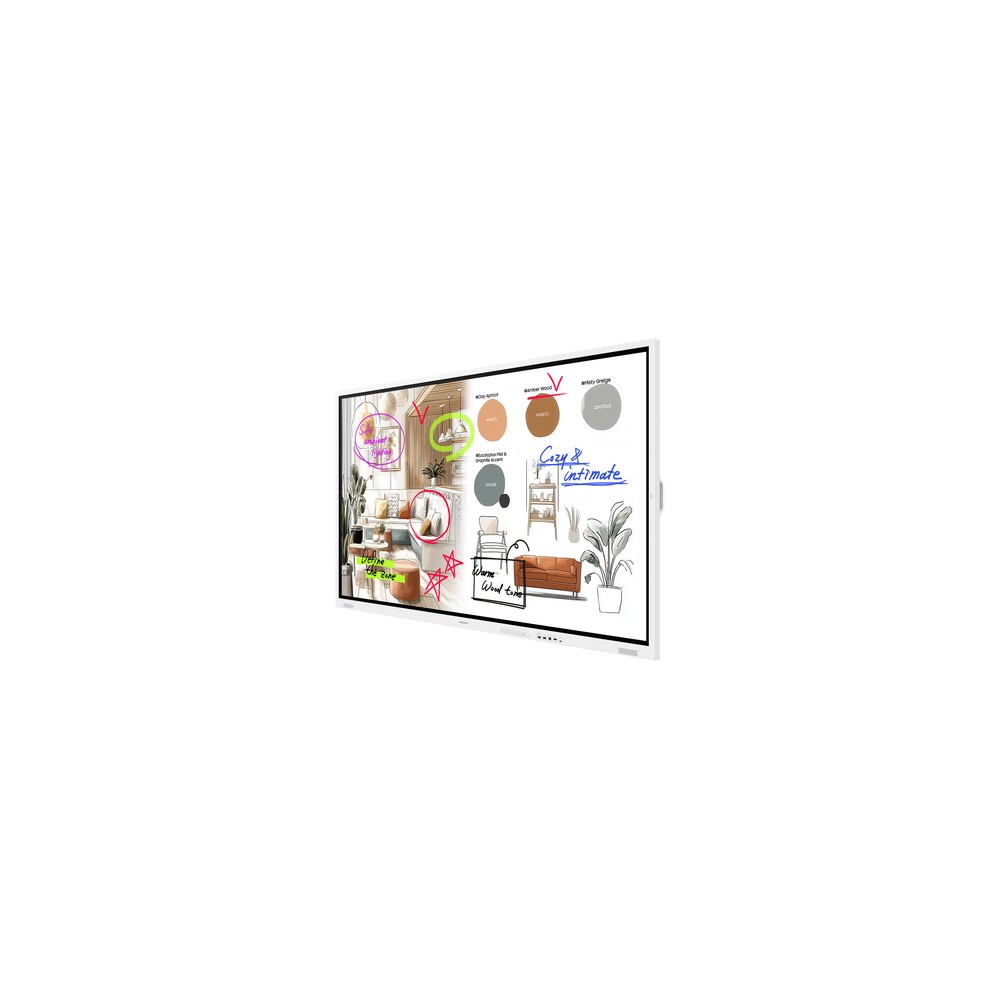 Samsung Flip WM75FX pizarra digital interactiva de 75 pulgadas 4K UHD – vista lateral del panel
